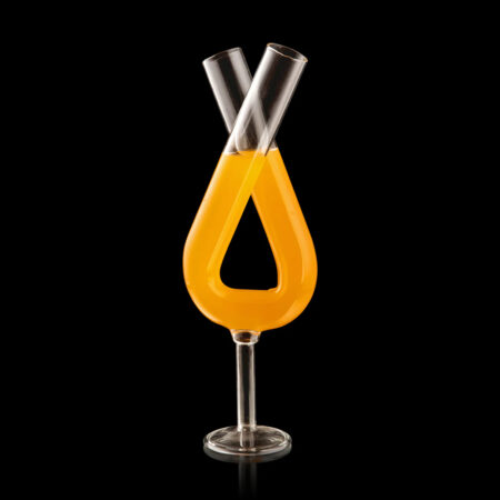 Cross Tube Couple Glass