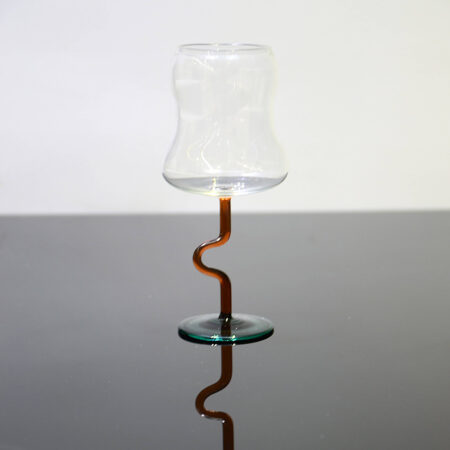 Brown Grip Wine Glass