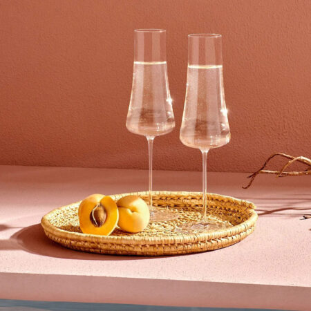 Handmade Cupid Champagne Glass – Borosilicate Flute for Weddings & Hospitality